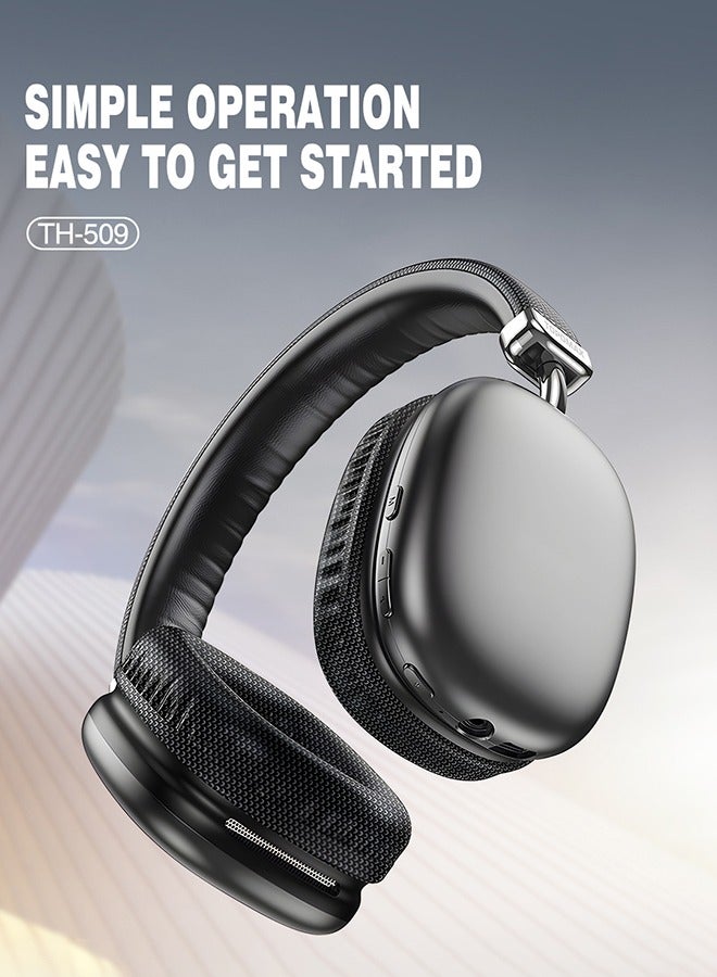Black Wireless Over-Ear Headphones Enjoy Wonderful Music With Headphones - Image 2